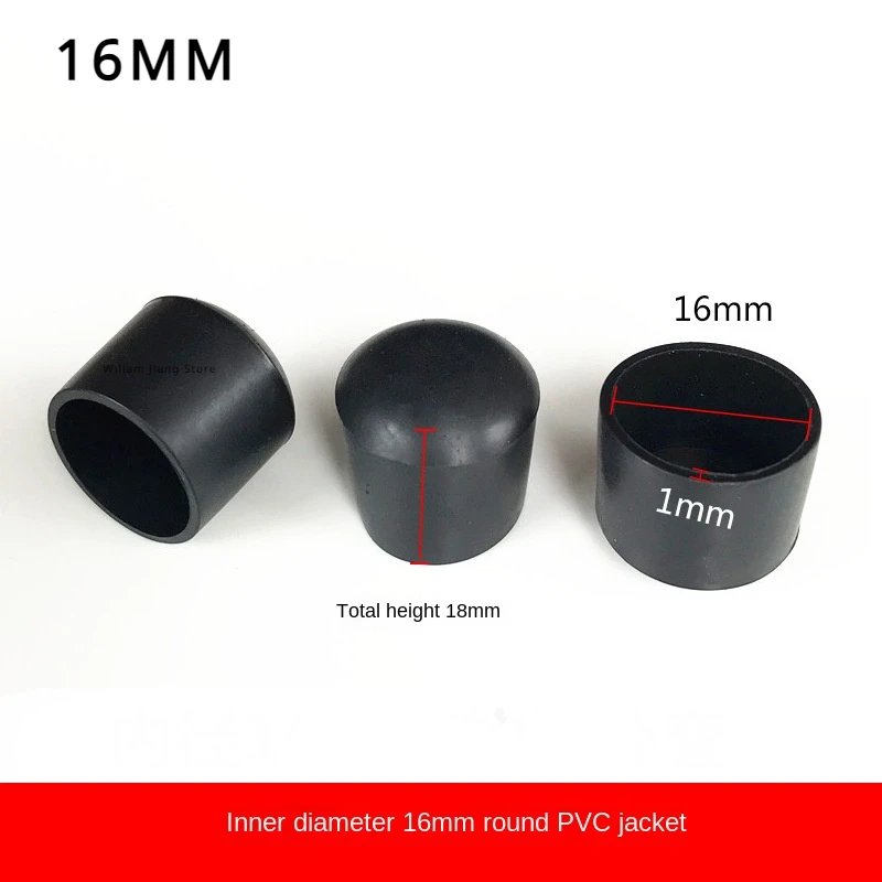 Round Rubber Chair Leg Pad 10/12/14/16/20/25mm Furniture Leg Table End Plug PVC Silent Anti-slip Floor Protection Cap Foot Cover