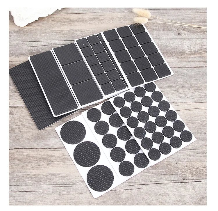 Non-slip Self Adhesive Furniture EVA Table Chair Feet Pads Round Square Sofa Chair Leg Sticky Pad Floor Protectors Mat