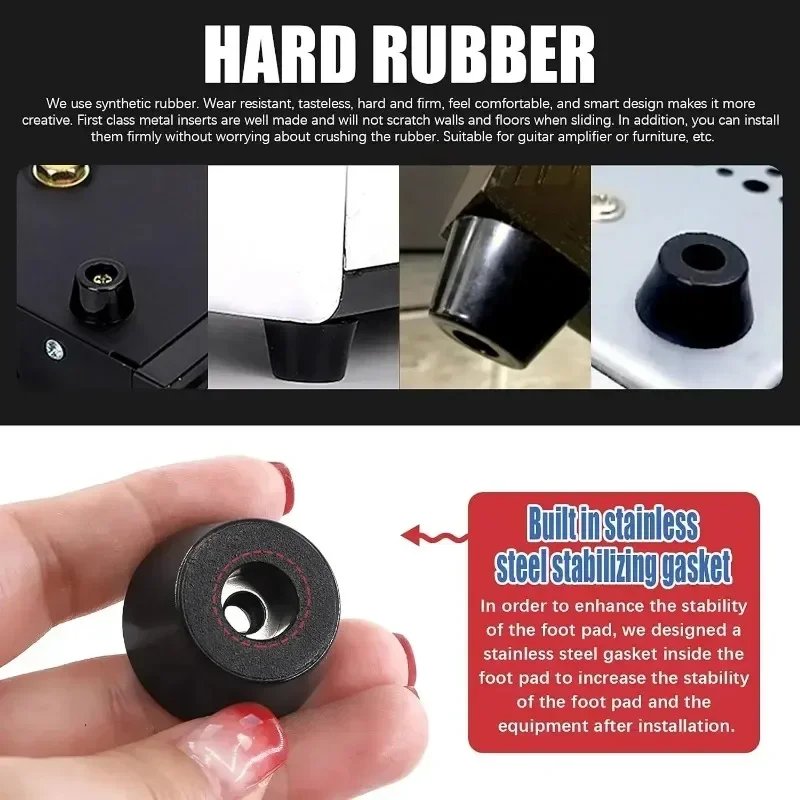 8/80Pcs Rubber Pads Floor Protectors Non-slip Cutting Board Furniture Bumper Gasket Table Chair Leg Cover Furniture Hardware Mat