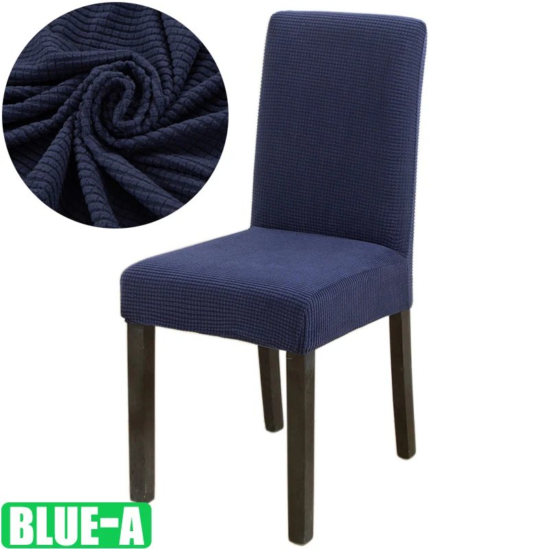 Elastic Dining Room Chair Cover Stretch Thick Jacquard Kitchen Chair Cover Slipcover for Dining Kitchen Hotel Wedding Banquet