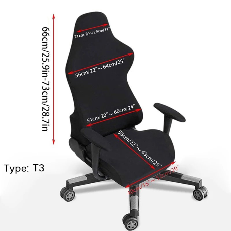 4pcs Gaming Chair Covers With Armrest Spandex Splicover Office Seat Cover For Computer Armchair Protector Cadeira Gamer