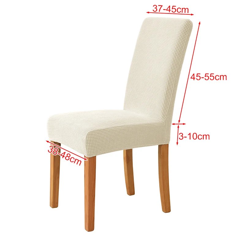 Jacquard Fabric Chair Cover for Dining Room Wedding Hotel Banquet Home Removable Washable Seat Case Stretch Spandex Chair Covers