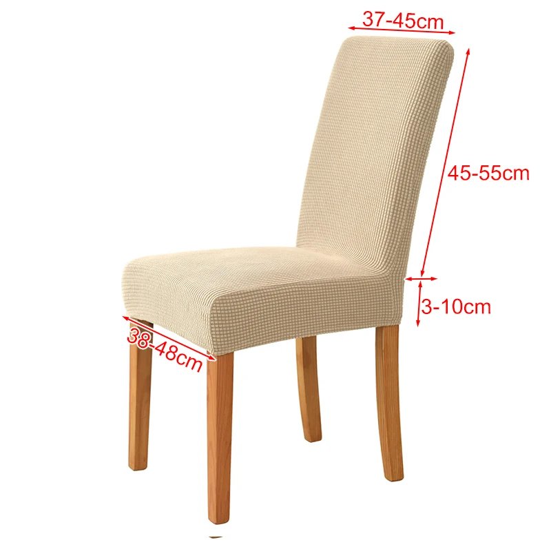 Jacquard Fabric Chair Cover for Dining Room Wedding Hotel Banquet Home Removable Washable Seat Case Stretch Spandex Chair Covers