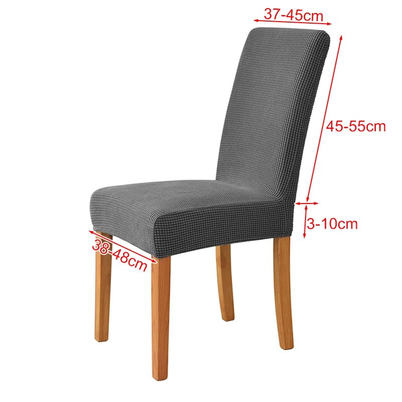Jacquard Fabric Chair Cover for Dining Room Wedding Hotel Banquet Home Removable Washable Seat Case Stretch Spandex Chair Covers
