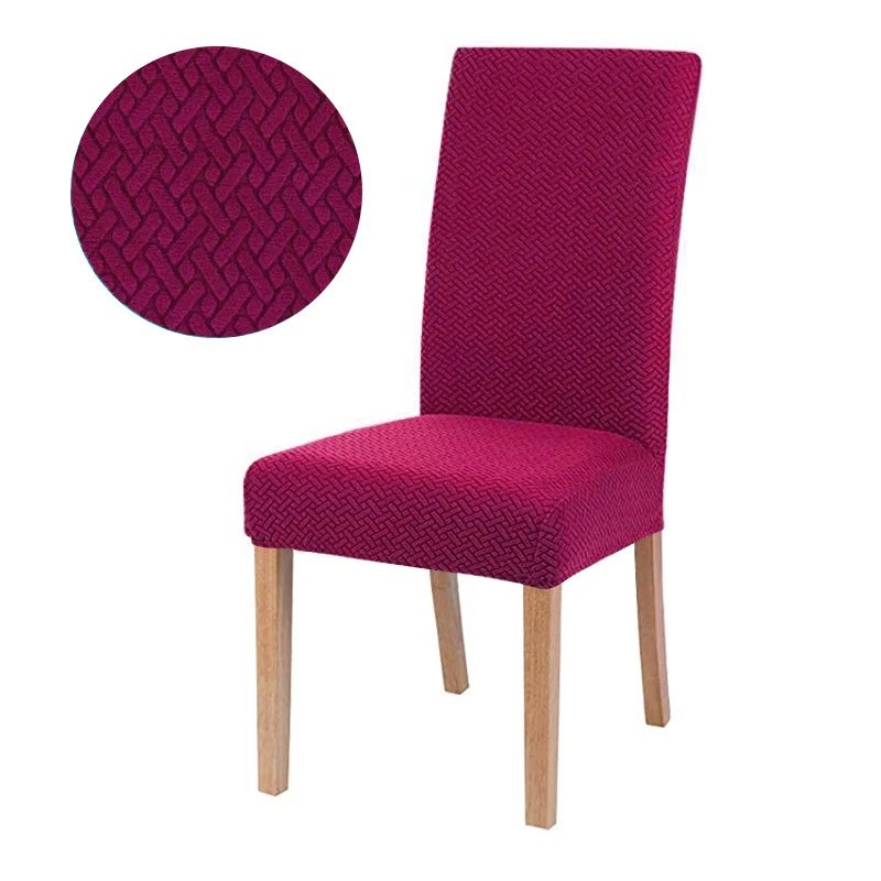 Jacquard Chair Cover for Dining Room Stretch Jacquard Dining Chair Cover Slipcover Elastic Spandex Kitchen Chair Cover Jacquard Chair Cover for Dining Room Stretch Jacquard Dining Chair Cover Slipcover Elastic Spandex Kitchen Chair Cover