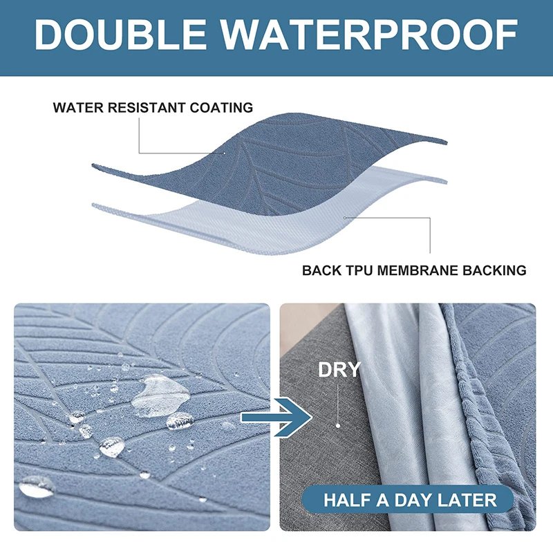 Real Waterproof Chair Cover Stretch Dining Room Seat Covers Chair Cheap Washable Jacquard Chair Covers For Home Hotel Kitchen