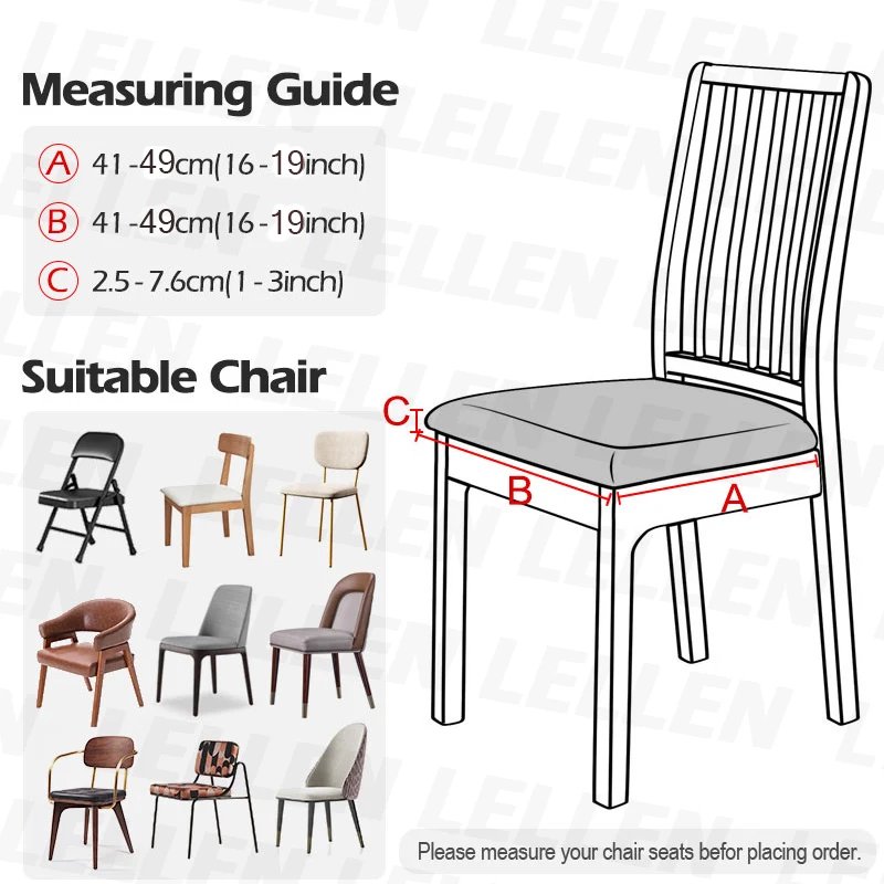 Real Waterproof Chair Cover Stretch Dining Room Seat Covers Chair Cheap Washable Jacquard Chair Covers For Home Hotel Kitchen