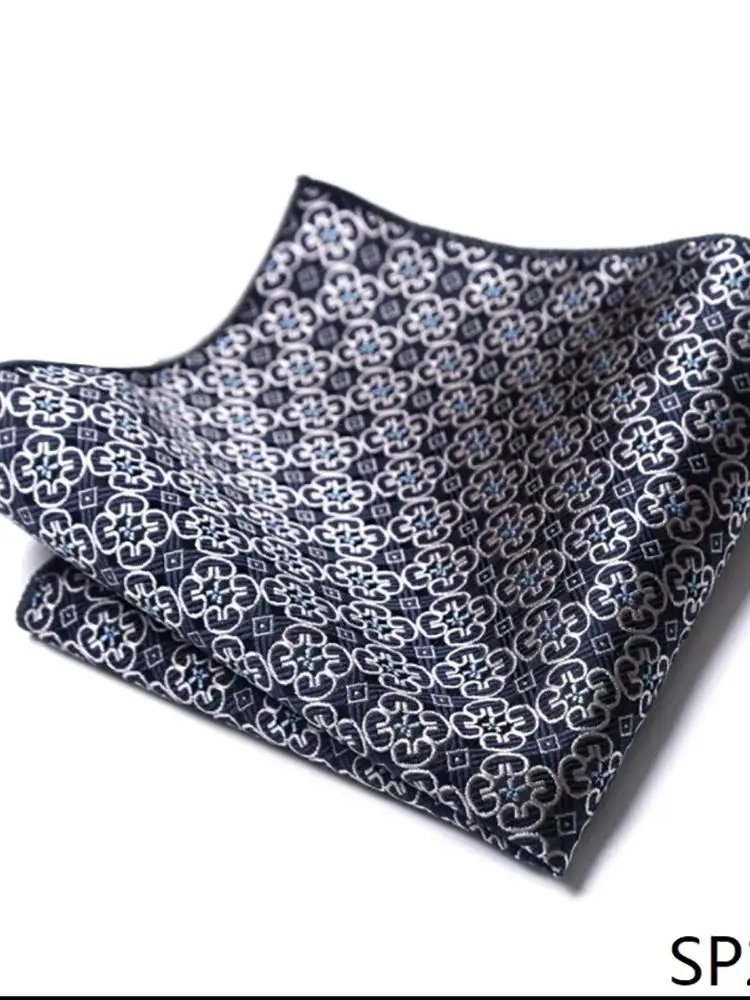 1pcs High Grade  New Style Hot sale Handkerchief Black Suit Accessories Solid Men Abraham