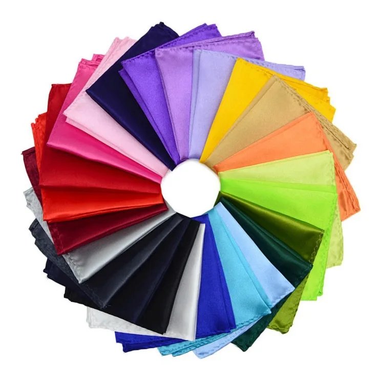 Luxury Men’s Handkerchief Solid Color White Black Red Hankies Polyester Hanky Business Pocket Square Chest Towel 22*22CM Luxury Men's Handkerchief Solid Color White Black Red Hankies Polyester Hanky Business Pocket Square Chest Towel 22*22CM