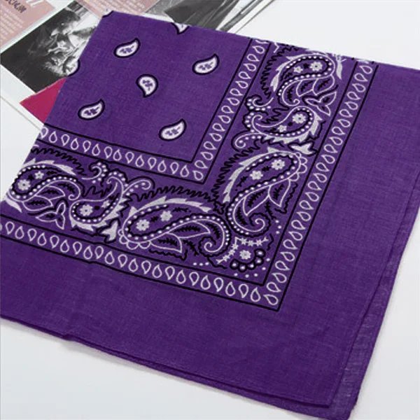 55x55cm Cotton Headscarf Handkerchief Square Colorful Sports Paisley Tie-Dye Bandanas Fashion Ladies Headscarf Women Neckerchief