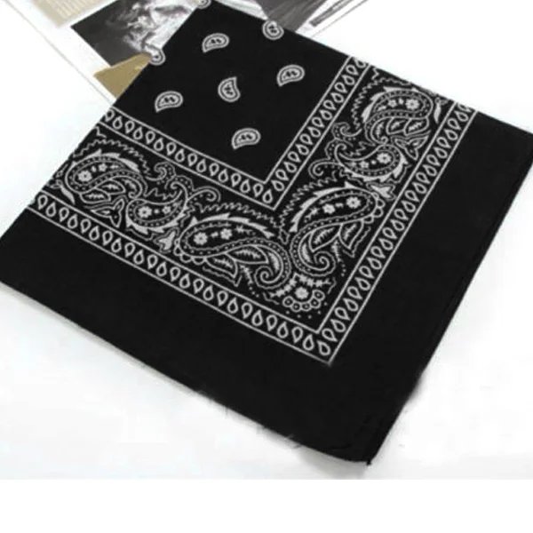 55x55cm Cotton Headscarf Handkerchief Square Colorful Sports Paisley Tie-Dye Bandanas Fashion Ladies Headscarf Women Neckerchief