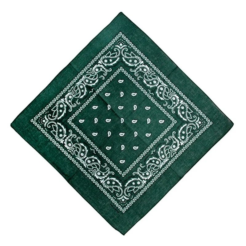 55x55cm Cotton Headscarf Handkerchief Square Colorful Sports Paisley Tie-Dye Bandanas Fashion Ladies Headscarf Women Neckerchief