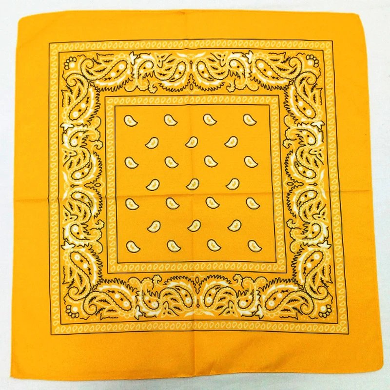 55x55cm Cotton Headscarf Handkerchief Square Colorful Sports Paisley Tie-Dye Bandanas Fashion Ladies Headscarf Women Neckerchief