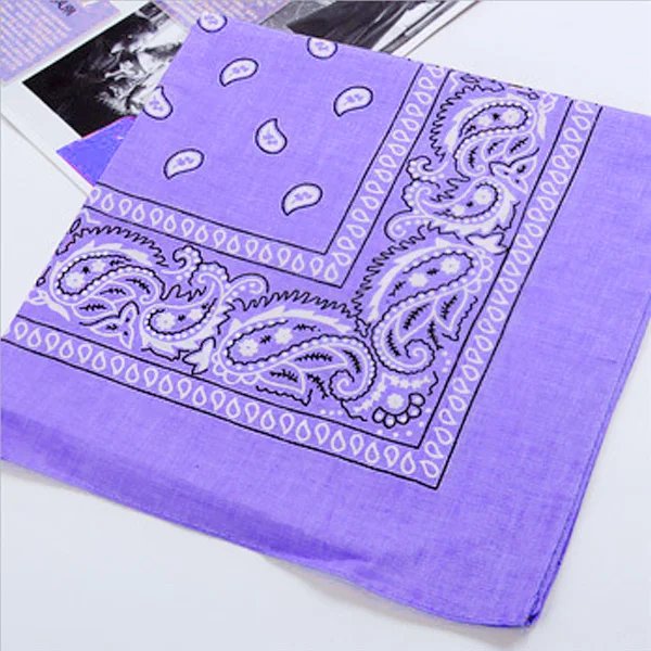 55x55cm Cotton Headscarf Handkerchief Square Colorful Sports Paisley Tie-Dye Bandanas Fashion Ladies Headscarf Women Neckerchief