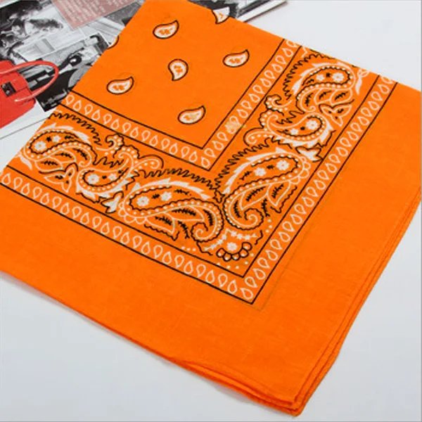 55x55cm Cotton Headscarf Handkerchief Square Colorful Sports Paisley Tie-Dye Bandanas Fashion Ladies Headscarf Women Neckerchief