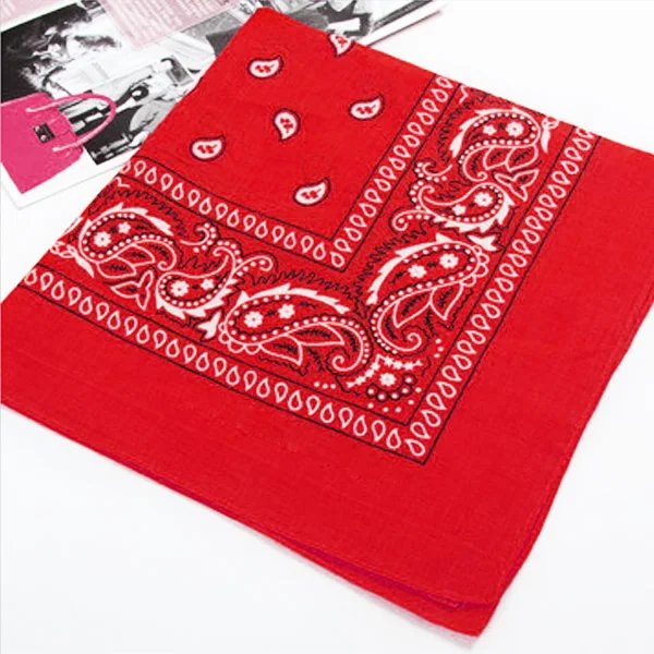 55x55cm Cotton Headscarf Handkerchief Square Colorful Sports Paisley Tie-Dye Bandanas Fashion Ladies Headscarf Women Neckerchief