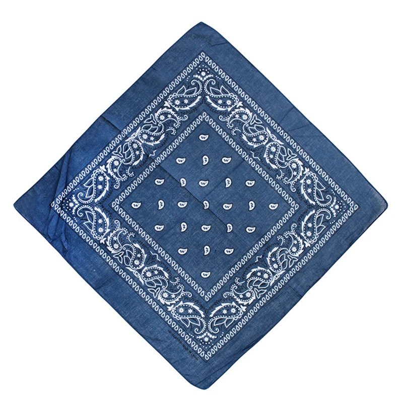 55x55cm Cotton Headscarf Handkerchief Square Colorful Sports Paisley Tie-Dye Bandanas Fashion Ladies Headscarf Women Neckerchief