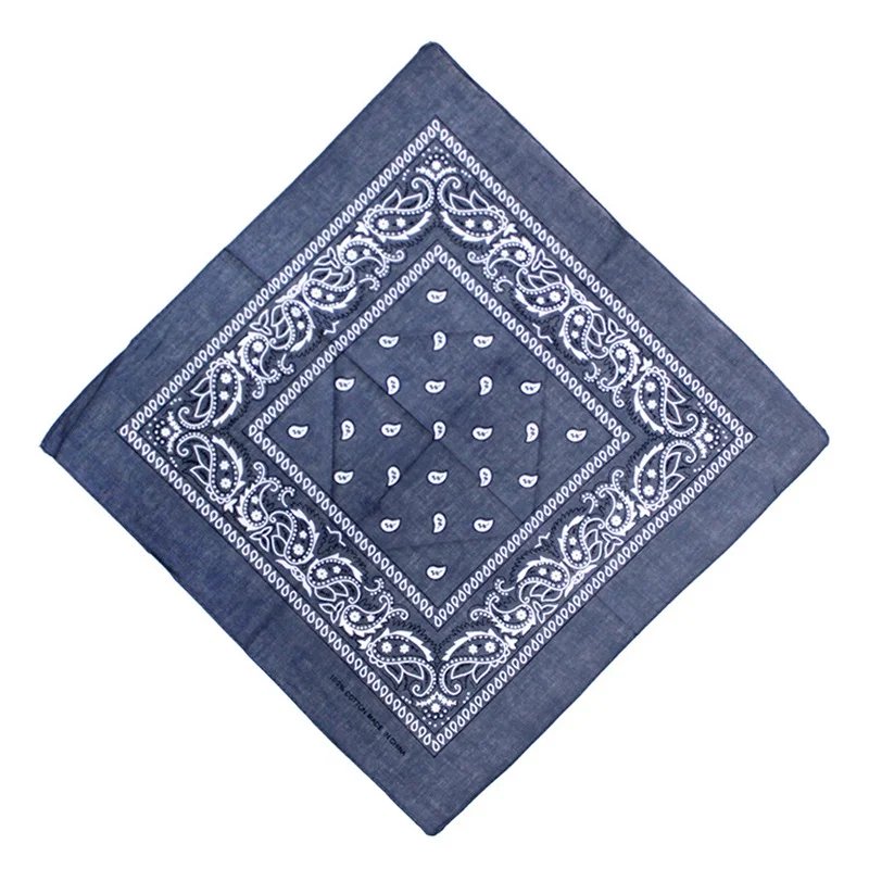 55x55cm Cotton Headscarf Handkerchief Square Colorful Sports Paisley Tie-Dye Bandanas Fashion Ladies Headscarf Women Neckerchief