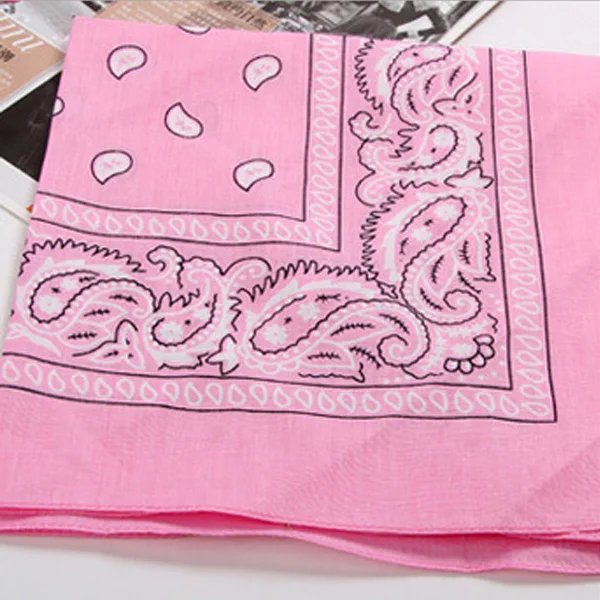 55x55cm Cotton Headscarf Handkerchief Square Colorful Sports Paisley Tie-Dye Bandanas Fashion Ladies Headscarf Women Neckerchief