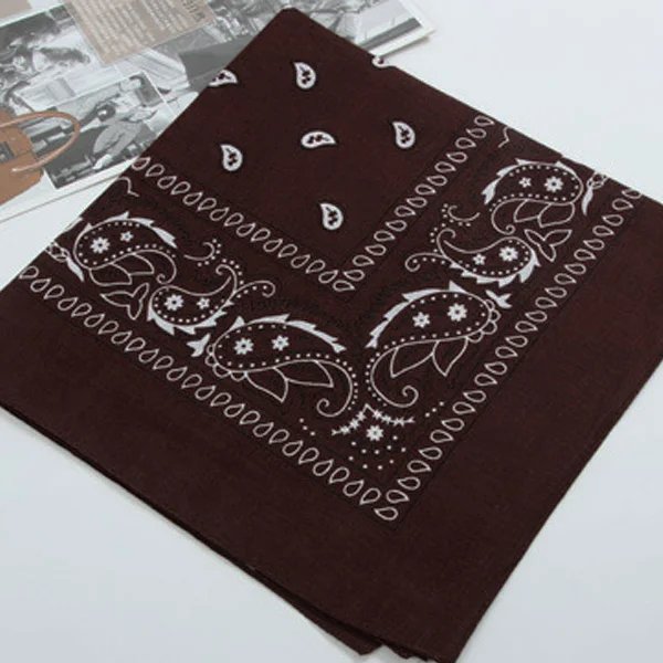 55x55cm Cotton Headscarf Handkerchief Square Colorful Sports Paisley Tie-Dye Bandanas Fashion Ladies Headscarf Women Neckerchief