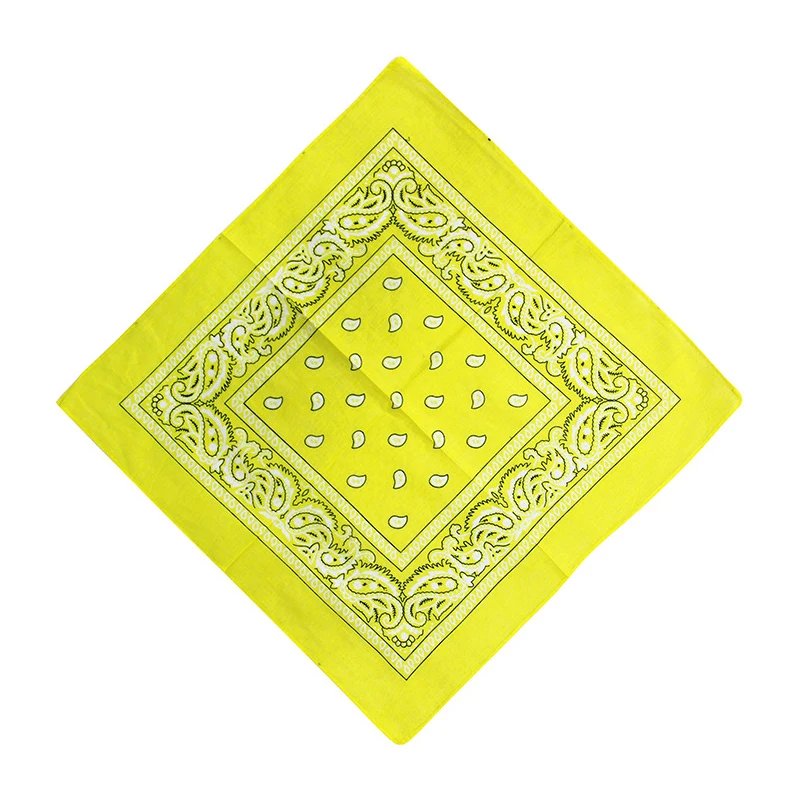 55x55cm Cotton Headscarf Handkerchief Square Colorful Sports Paisley Tie-Dye Bandanas Fashion Ladies Headscarf Women Neckerchief