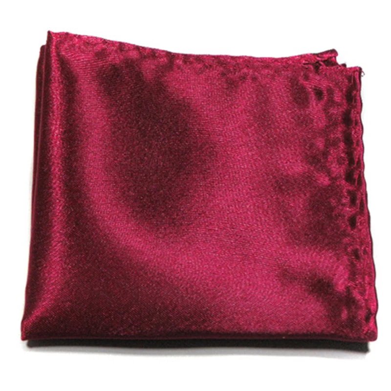 Luxury Men Square Handkerchief Solid Color Hankies Silk Hanky Business Suit Pocket Towel Wedding Banquet Party Gift Hot Sale New