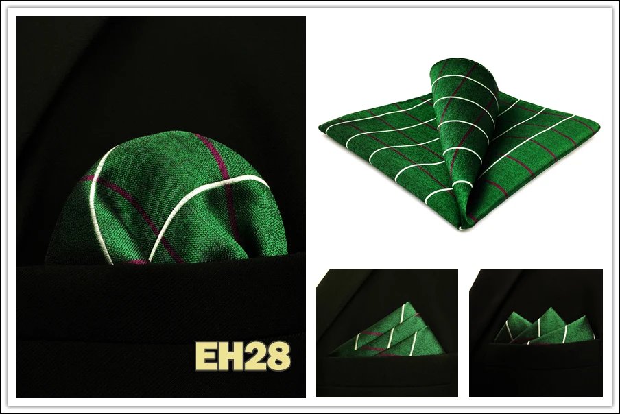 Colorful Mens Pocket Square Multicolor Dot Paisley Classic Wedding Silk Handkerchief Business Jacquard Hanky