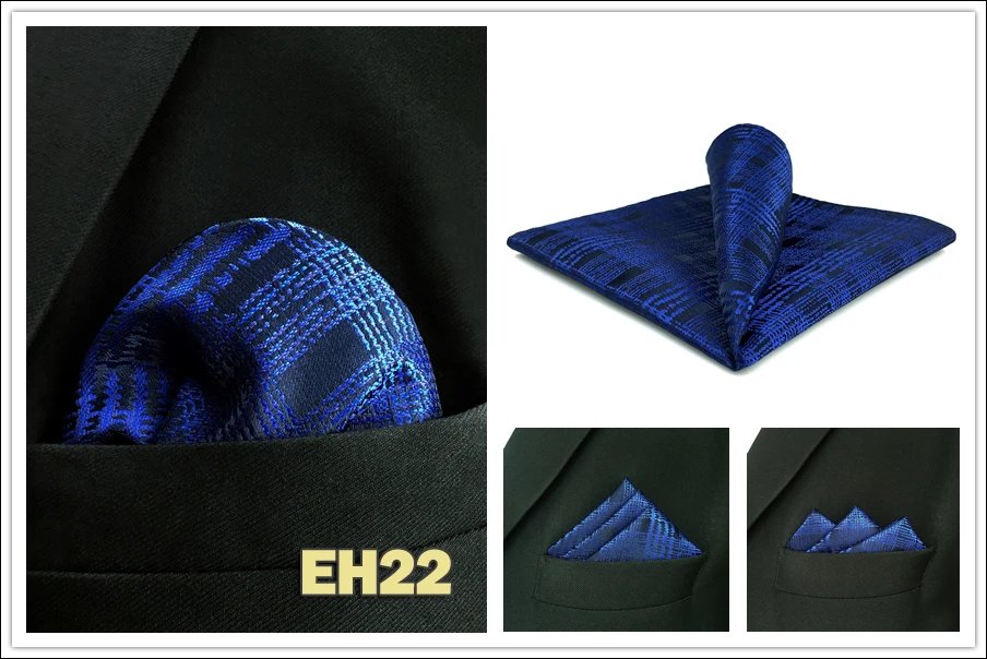 Colorful Mens Pocket Square Multicolor Dot Paisley Classic Wedding Silk Handkerchief Business Jacquard Hanky