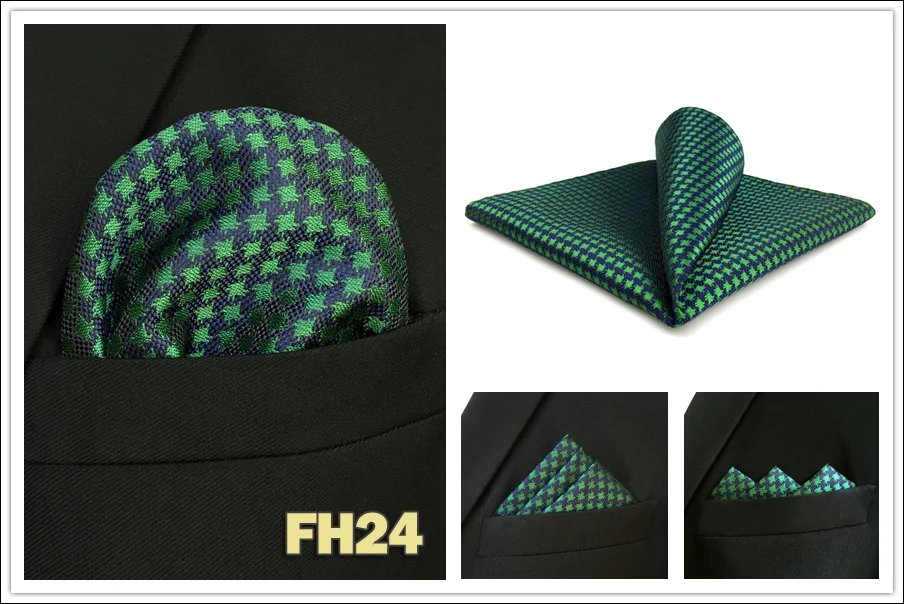 Colorful Mens Pocket Square Multicolor Dot Paisley Classic Wedding Silk Handkerchief Business Jacquard Hanky