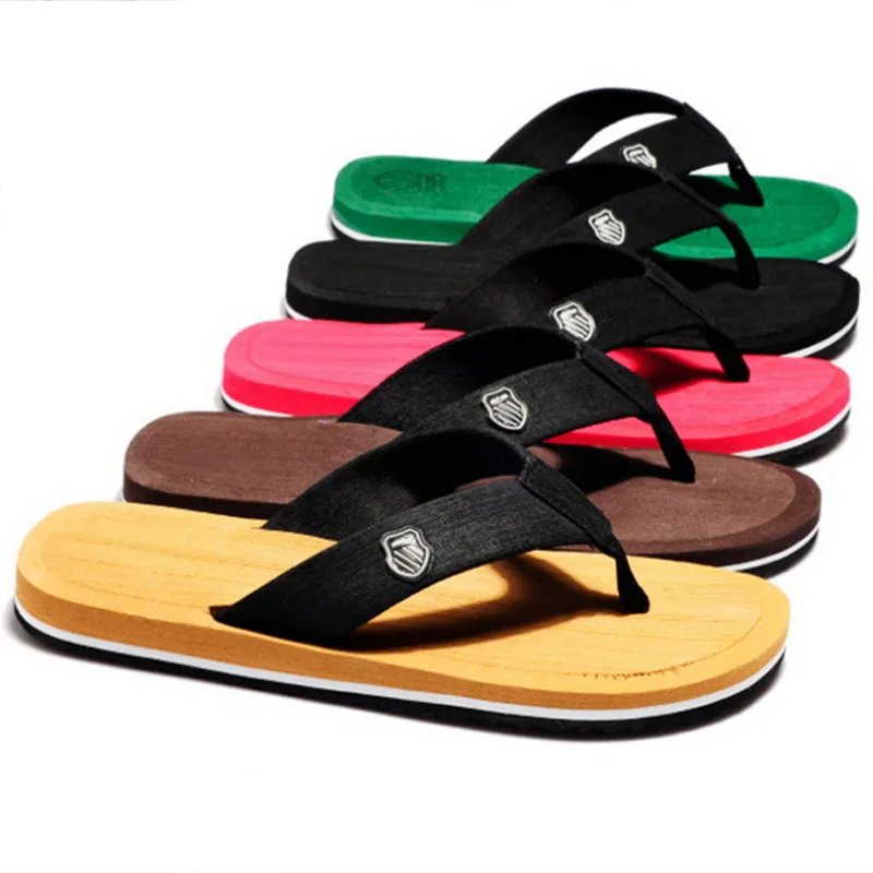 Casual Slippers For Men Flip Flops Beach Sandals Summer Non-Slip Flat Slides Men Slippers Indoor House Shoes Man Male Slipper