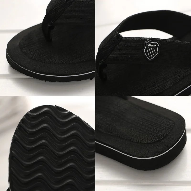 Casual Slippers For Men Flip Flops Beach Sandals Summer Non-Slip Flat Slides Men Slippers Indoor House Shoes Man Male Slipper