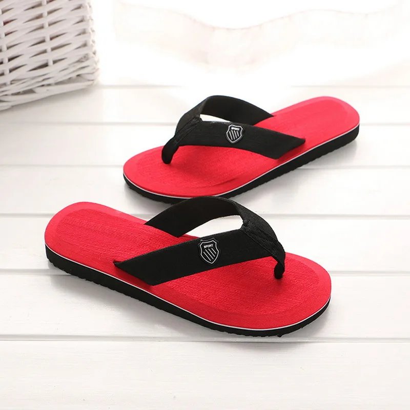 Casual Slippers For Men Flip Flops Beach Sandals Summer Non-Slip Flat Slides Men Slippers Indoor House Shoes Man Male Slipper