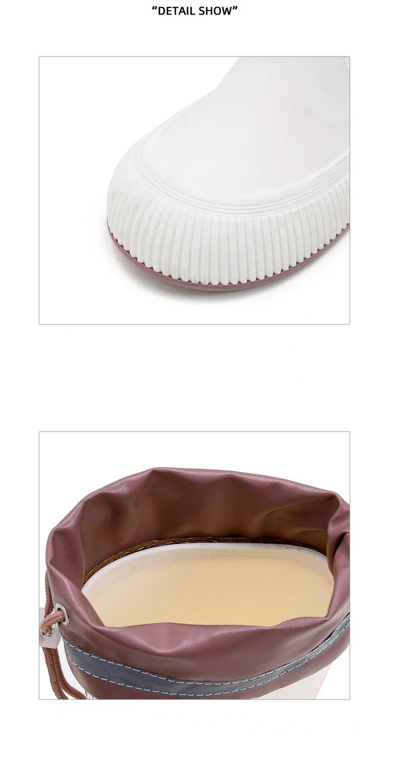 Rain Boots Women Anti Slip Trend Lightweight Soft Rain Shoes Outdoor Fishing Thick Sole Waterproof Shoes Fashion Comfy 2024