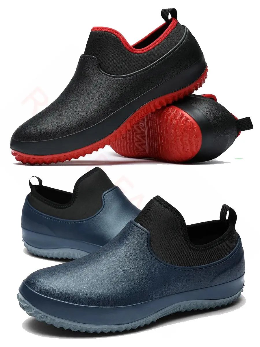 Comfortable non slip Kitchen Shoes Mens Rain Boots Waterproof Shoes Clogs Garden Shoes Kitchen Shoes Chef Shoes zapatos size 49