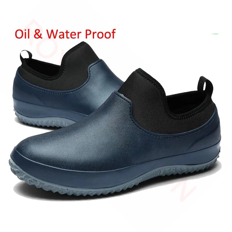 Comfortable non slip Kitchen Shoes Mens Rain Boots Waterproof Shoes Clogs Garden Shoes Kitchen Shoes Chef Shoes zapatos size 49