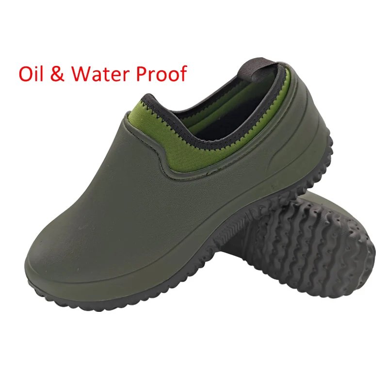 Comfortable non slip Kitchen Shoes Mens Rain Boots Waterproof Shoes Clogs Garden Shoes Kitchen Shoes Chef Shoes zapatos size 49