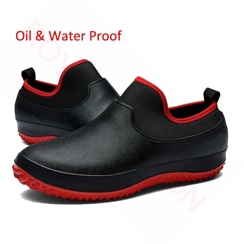 Comfortable non slip Kitchen Shoes Mens Rain Boots Waterproof Shoes Clogs Garden Shoes Kitchen Shoes Chef Shoes zapatos size 49