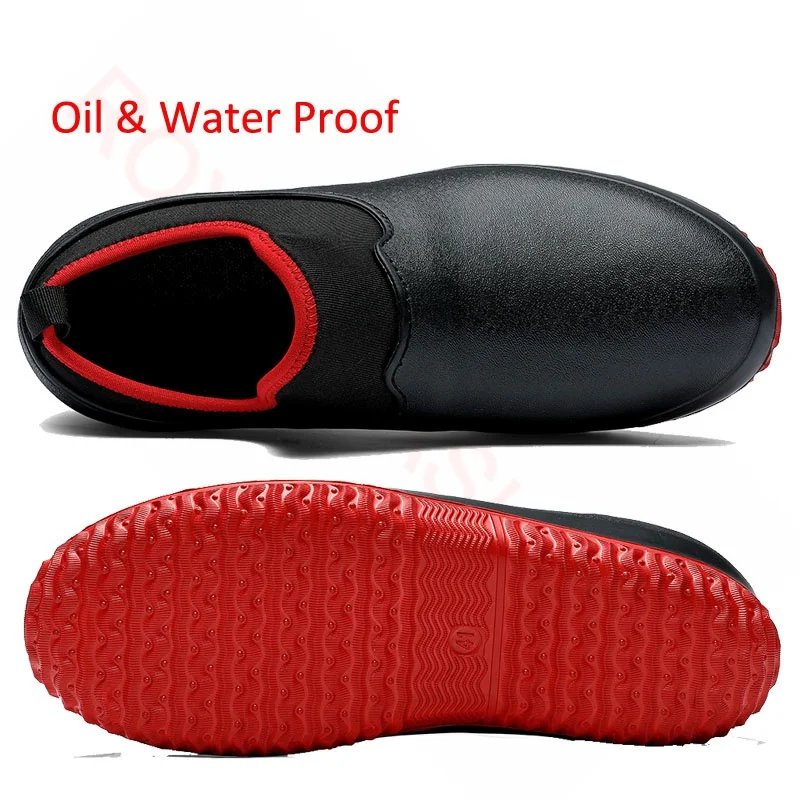 Comfortable non slip Kitchen Shoes Mens Rain Boots Waterproof Shoes Clogs Garden Shoes Kitchen Shoes Chef Shoes zapatos size 49