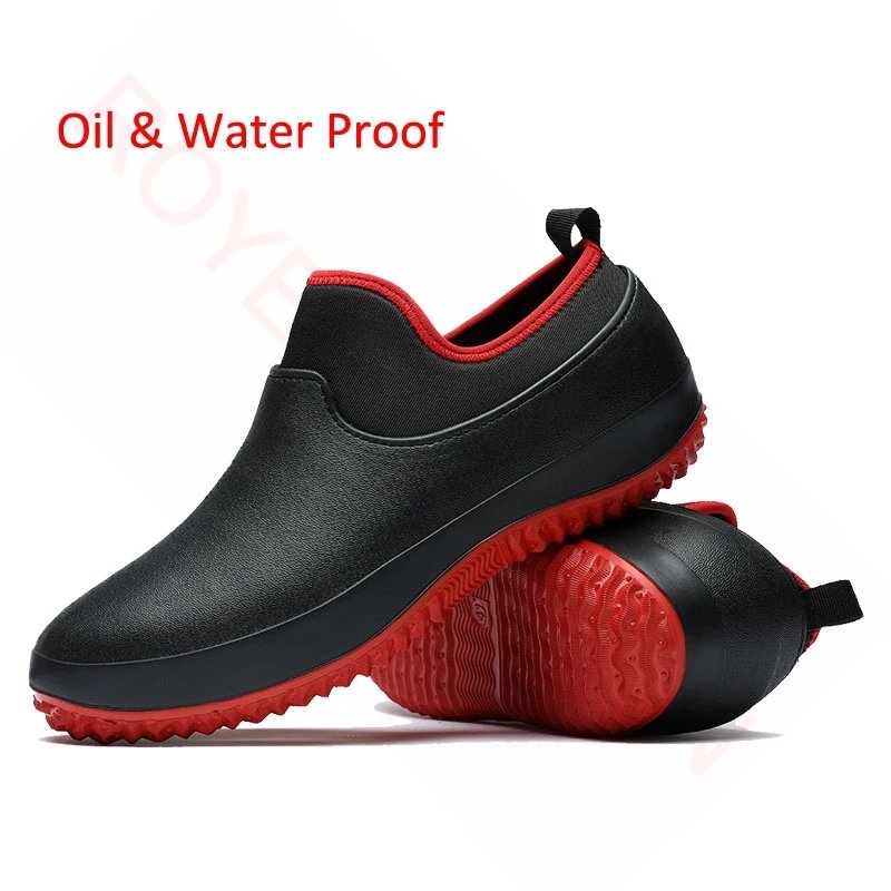 Comfortable non slip Kitchen Shoes Mens Rain Boots Waterproof Shoes Clogs Garden Shoes Kitchen Shoes Chef Shoes zapatos size 49