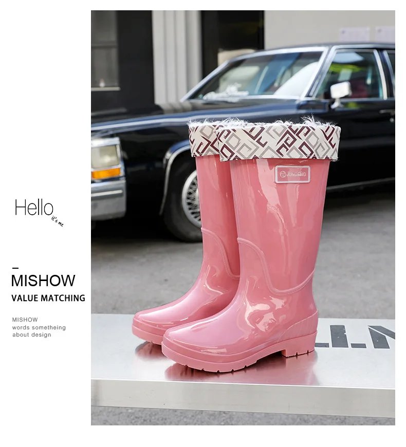 2024 New Adult High-tube Women's Rain Boots Solid Color Non-slip Waterproof Pvc Kitchen Work Shoes Women's 2024 New Adult High-tube Women's Rain Boots Solid Color Non-slip Waterproof Pvc Kitchen Work Shoes Women's