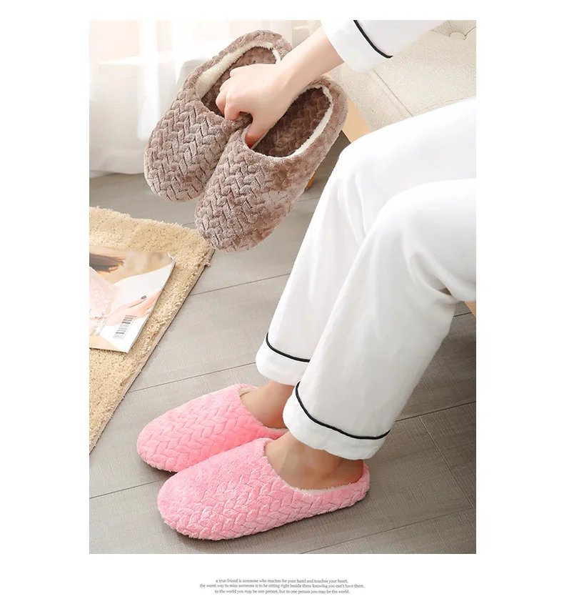 New Jacquard Japanese-style Soft-soled Silent Suede Slippers Non-slip Wooden Floor Indoor Cotton Slippers