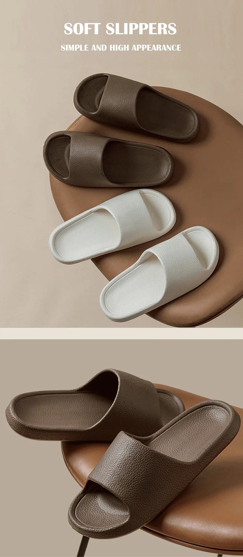 Fashion Women Slippers Summer Flat Lightweight EVA Home Bathroom Slippers Comfort Massage Couples Indoor Slides Shower Shoes