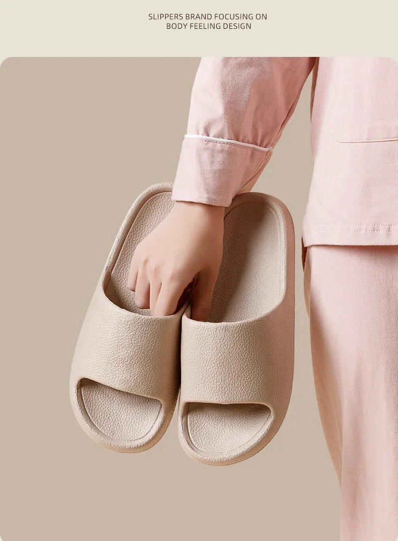 Fashion Women Slippers Summer Flat Lightweight EVA Home Bathroom Slippers Comfort Massage Couples Indoor Slides Shower Shoes