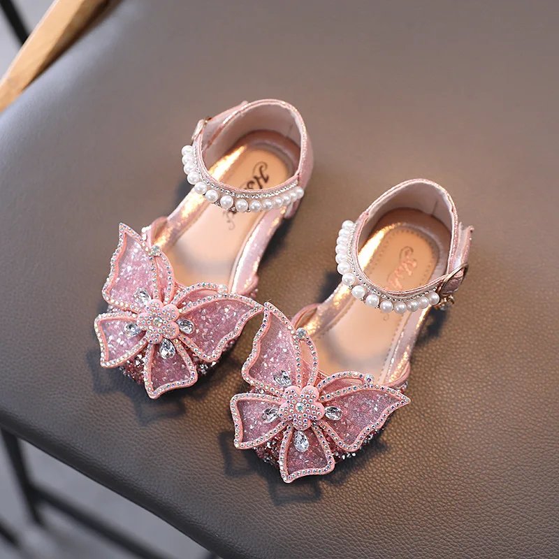 Summer Girls Sandals Fashion Sequins Rhinestone Bow Girls Princess Shoes Baby Girl Shoes Flat Heel Sandals Size 21-35 Summer Girls Sandals Fashion Sequins Rhinestone Bow Girls Princess Shoes Baby Girl Shoes Flat Heel Sandals Size 21-35