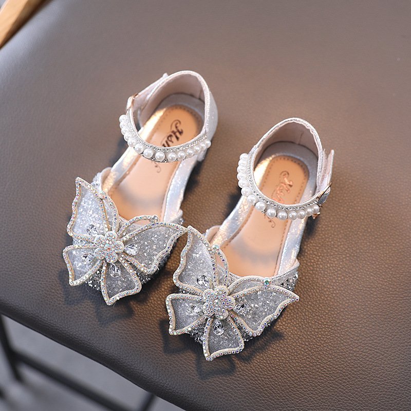 Summer Girls Sandals Fashion Sequins Rhinestone Bow Girls Princess Shoes Baby Girl Shoes Flat Heel Sandals Size 21-35 Summer Girls Sandals Fashion Sequins Rhinestone Bow Girls Princess Shoes Baby Girl Shoes Flat Heel Sandals Size 21-35