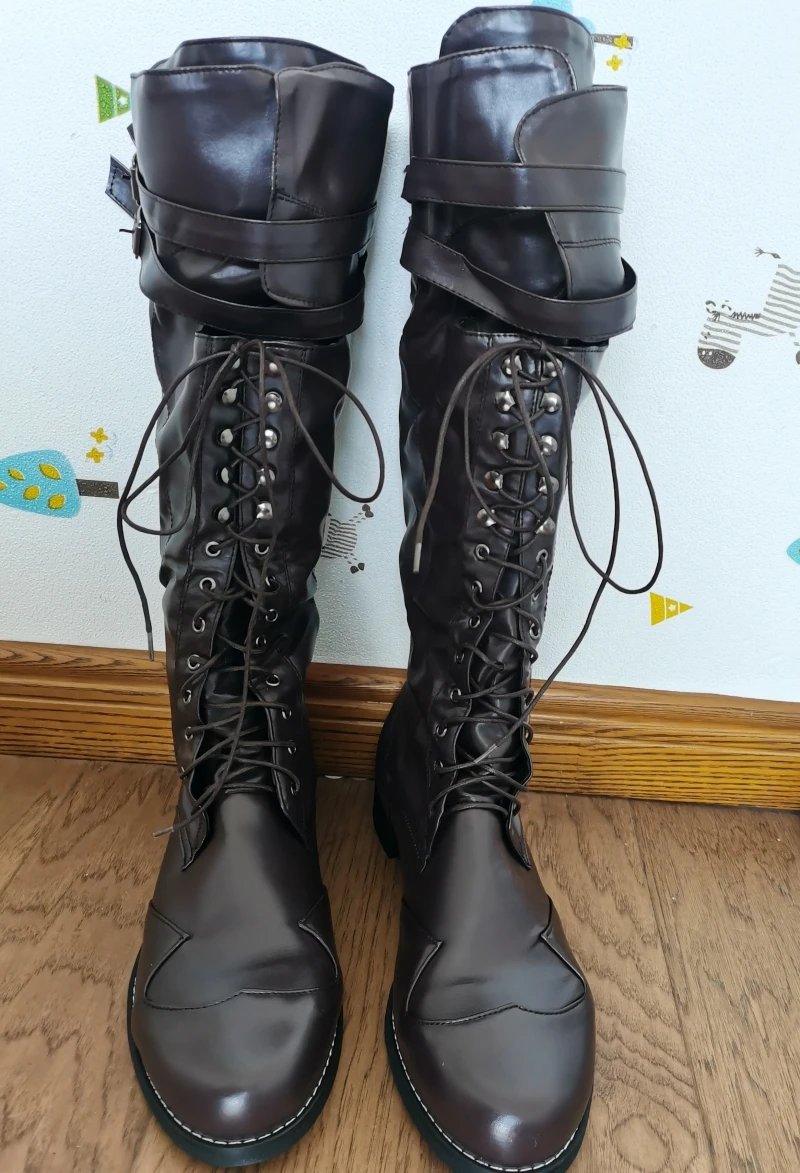 Men Long Boots Cowboy Western Boots Retro Long Classic Men Long Western Vintage Male Boots Knee High Shoes Botas Zapatos Hombre