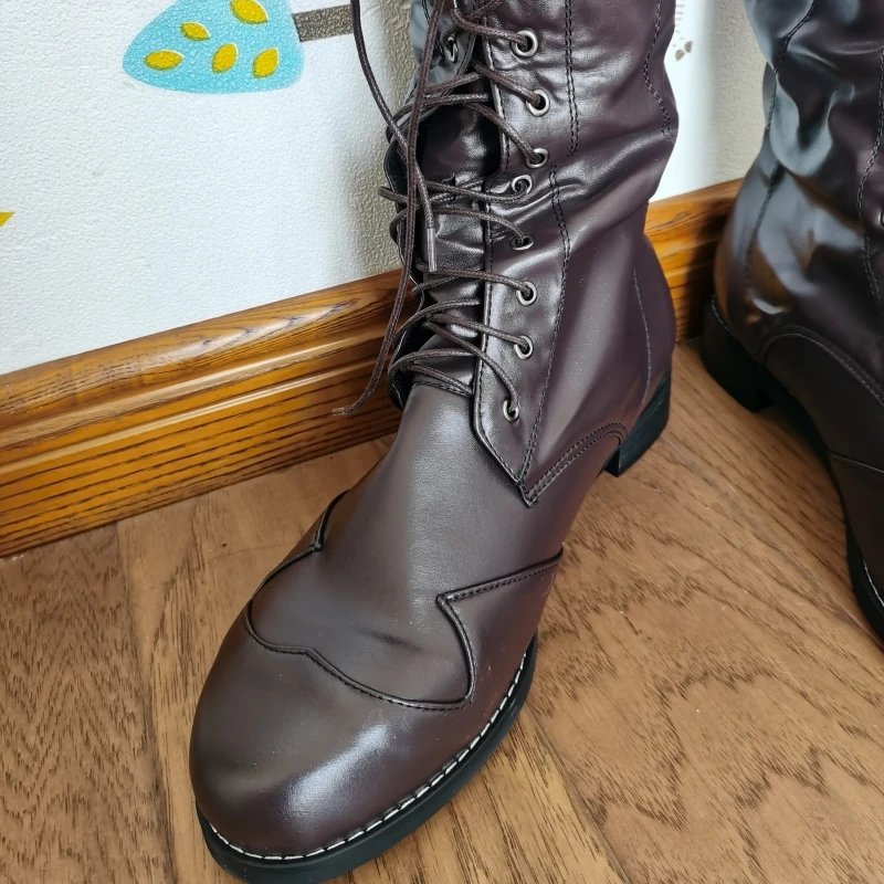 Men Long Boots Cowboy Western Boots Retro Long Classic Men Long Western Vintage Male Boots Knee High Shoes Botas Zapatos Hombre