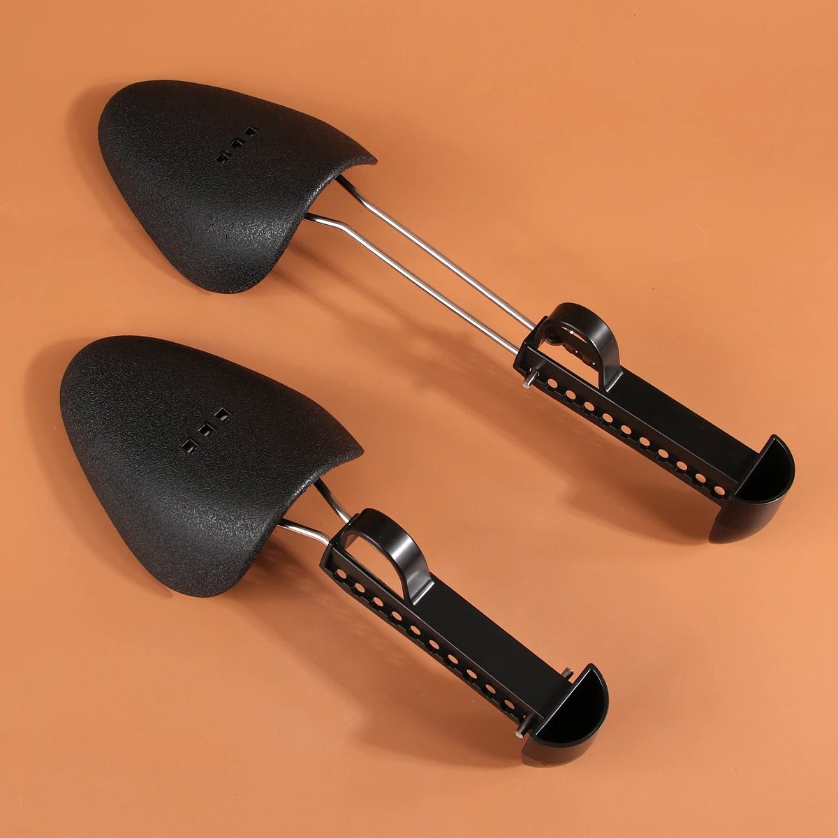 1 Pair Men and women Plastic Shoe Tree Adjustable Shoe Stretcher Shaper Boot Holder Shoe Support（white and black）two sizes