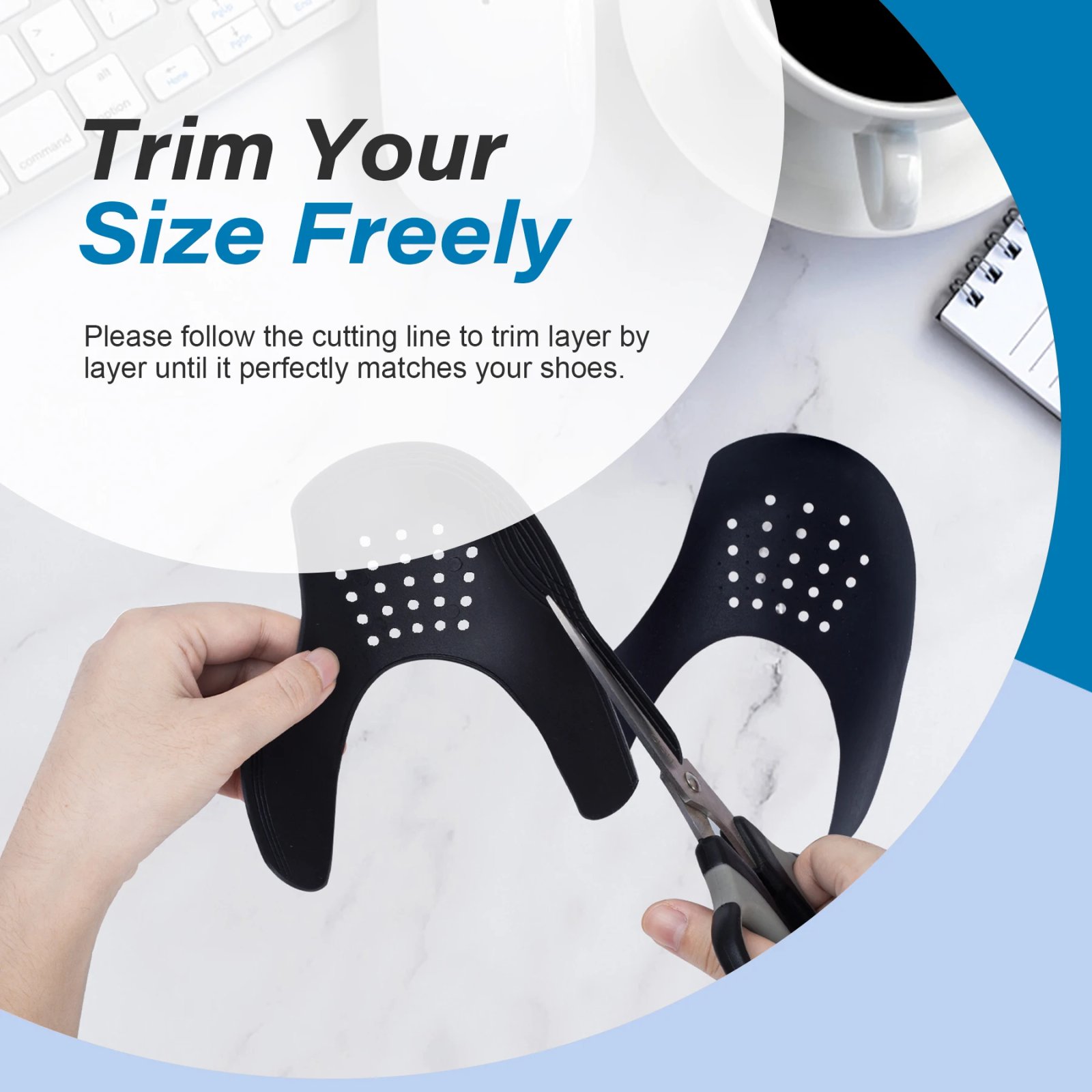 Shoe Creases Protector Shoe Tree Anti Guard to Prevent Sneaker Creases for Men Women Size