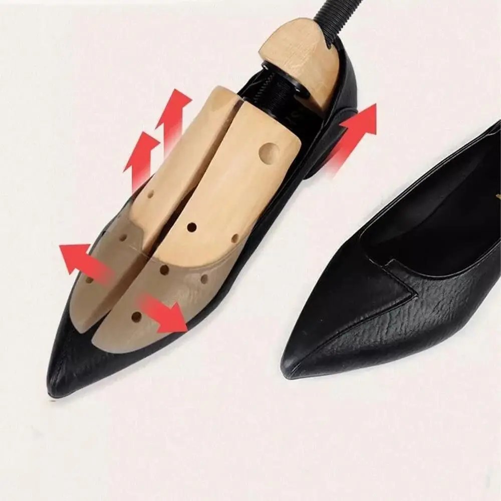 2-Way Adjustable Shoe Stretcher Shoes Tree Shaper Rack Pine Wood Shoe Expander For Man Women Shoe Accessories S/M/L